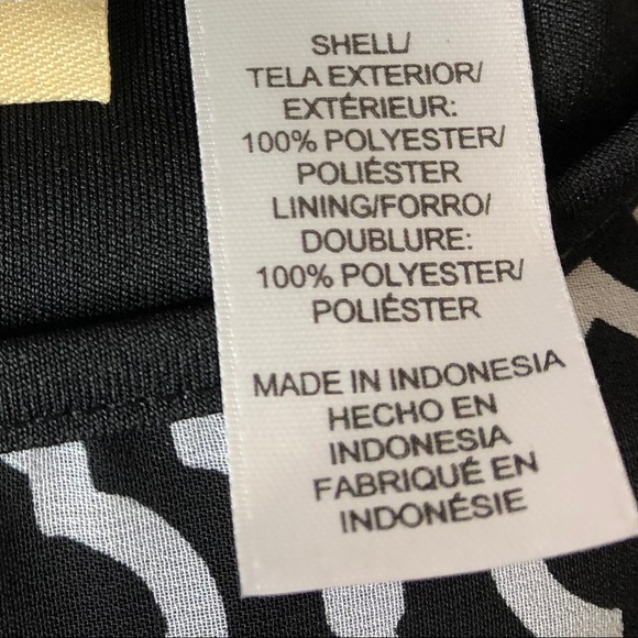 Alfred Dunner Black Geo Blouse Top Poncho Kimono - Picture 7 of 7